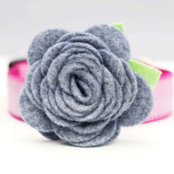 Cloudy Day Dog Collar Rose Flower