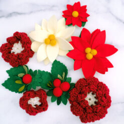 holiday flowers for dogs collars