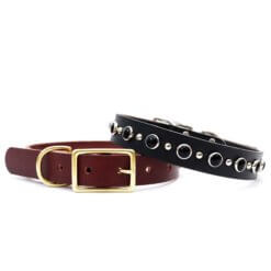 leatherblack gem studded collar johnny
