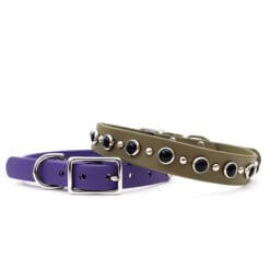 waterproof black gem studded collar johnny