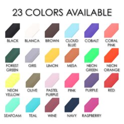 waterproof biothane color swatch chart