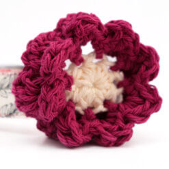 chocolate cherry crochet dog collar flower