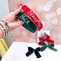 Naughty and Nice Christmas Dog Collars