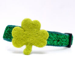 Shamrock Dog Collar Accessory - Bright Green