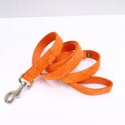 Plaid Spice Orange Flannel Leash